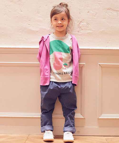 RUGGEDWORKS（ラゲッドワークス）の「天竺ジップパーカーカーディガン（パーカー・キッズ・ネイビー/ピンク系その他/イエロー/グレー/オフホワイト/ブラック・80ｃｍ/90cm/110cm/120cm/130cm/140cm/150cm/100cm）」の14枚目の写真