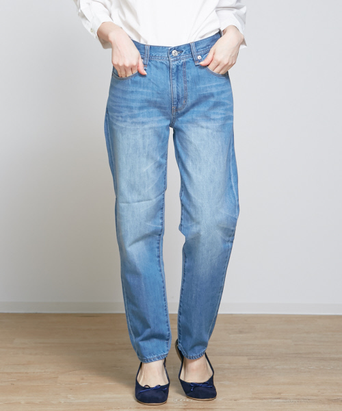 collex(コレックス)の「テーパードハイウエストデニム(デニムパンツ)」|ブルー