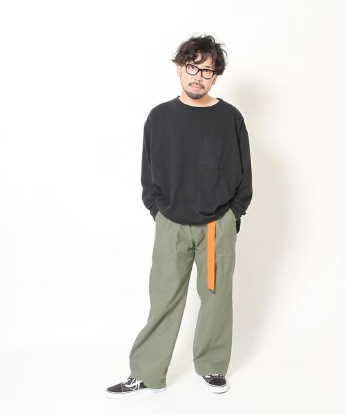 coen（コーエン）の「バックサテンワイドベイカーパンツ（その他パンツ・メンズ・ネイビー/オリーブ・LARGE/MEDIUM/SMALL/X-LARGE）」の17枚目の写真
