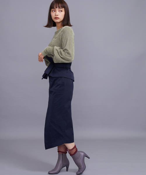 STUDIOUS（ステュディオス）の「レイヤードストレッチブーツ（ブーツ・レディース・ブラック/カーキ/グレー・S/M）」の16枚目の写真