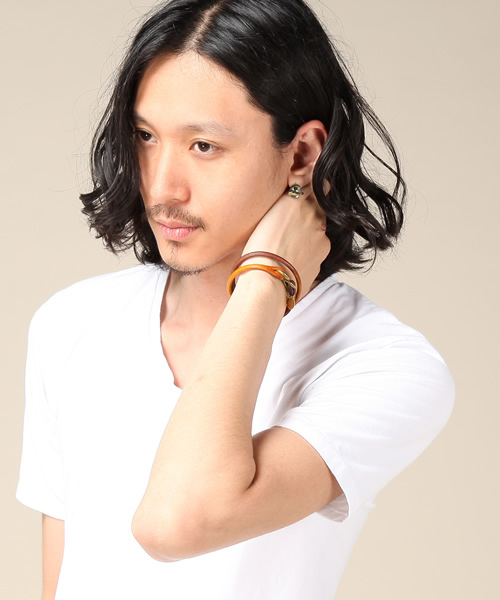 AMERICAN RAG CIE（アメリカンラグシー）の「AMERICAN RAG CIE×CRAMP / 101-CRP-CR-332AM∴（ブレスレット・メンズ・ブラック/ブラウン/マスタード/レッド・FREE）」の3枚目の写真