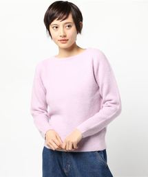 Te chichi | 片畦フラットネックプルオーバー(ニット/セーター)