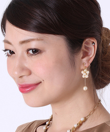 Demi-Luxe BEAMS | jour couture / パールチェーン イヤリング(イヤリング)