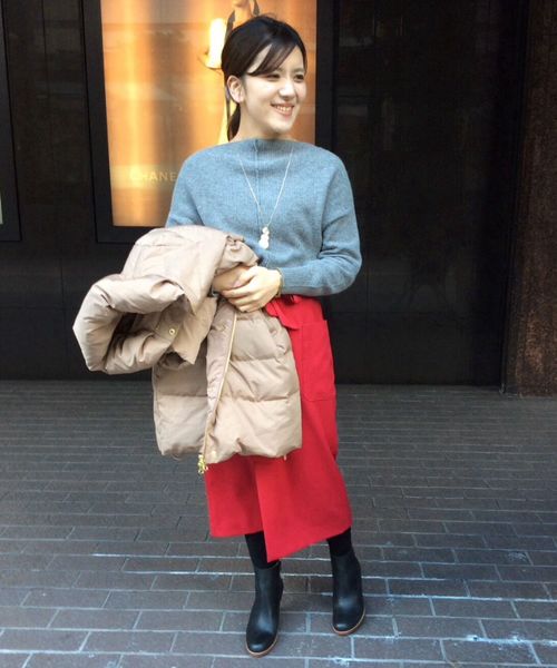 le.coeur blanc（ルクールブラン）の「アンゴラ混ボートネック片畦ニット（ニット/セーター・レディース・ベージュ/ブラウン/ラベンダー/チャコールグレー・38）」の10枚目の写真