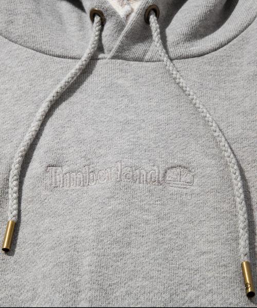 【Timberland】ロゴ プルオーバーパーカー グレー / 送料無料 Timberland ティンバーランド パーカー プルオーバー ロゴ 刺繍