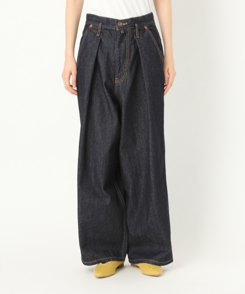 niko and...（ニコアンド）の「オリジナルタックバギーデニムパンツ（デニムパンツ・レディース・ダークブルー/ブルー/ブラック・2/3/4/SMALL/MEDIUM/LARGE）」の9枚目の写真