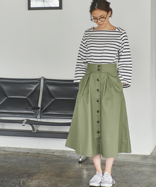 AMERICAN HOLIC（アメリカンホリック）の「・袖フレアーボーダープルオーバー（Tシャツ/カットソー・レディース・ピンク/オフホワイト/ブルー/ブラック・M/L）」の7枚目の写真