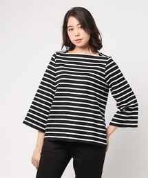 AMERICAN HOLIC | ・袖フレアーボーダープルオーバー(Tシャツ/カットソー)
