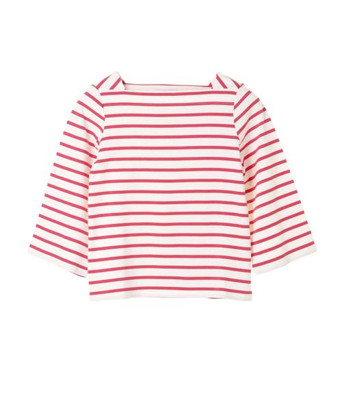 AMERICAN HOLIC（アメリカンホリック）の「・袖フレアーボーダープルオーバー（Tシャツ/カットソー・レディース・ピンク/オフホワイト/ブルー/ブラック・M/L）」の10枚目の写真