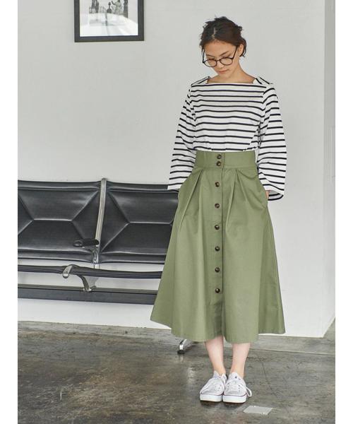 AMERICAN HOLIC（アメリカンホリック）の「・袖フレアーボーダープルオーバー（Tシャツ/カットソー・レディース・ピンク/オフホワイト/ブルー/ブラック・M/L）」の12枚目の写真