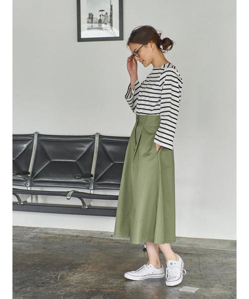 AMERICAN HOLIC（アメリカンホリック）の「・袖フレアーボーダープルオーバー（Tシャツ/カットソー・レディース・ピンク/オフホワイト/ブルー/ブラック・M/L）」の13枚目の写真