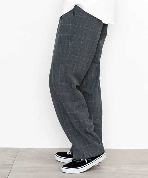 STUDIOUS（ステュディオス）の「【STUDIOUS】TRグレンチェックワイドスラック（スラックス・メンズ・グレー/ブラウン・1/2/3）」の16枚目の写真