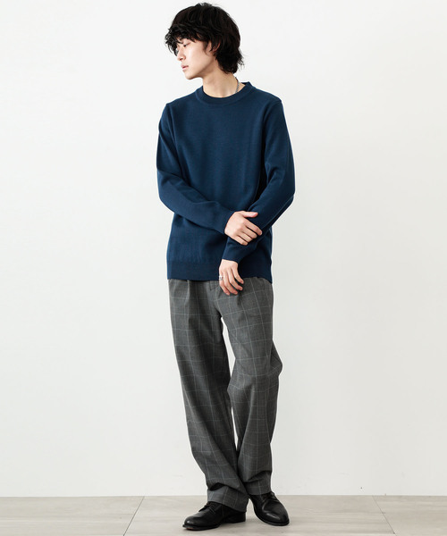 STUDIOUS（ステュディオス）の「【STUDIOUS】TRグレンチェックワイドスラック（スラックス・メンズ・グレー/ブラウン・1/2/3）」の14枚目の写真