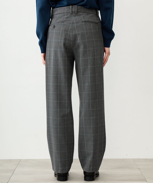 STUDIOUS（ステュディオス）の「【STUDIOUS】TRグレンチェックワイドスラック（スラックス・メンズ・グレー/ブラウン・1/2/3）」の11枚目の写真