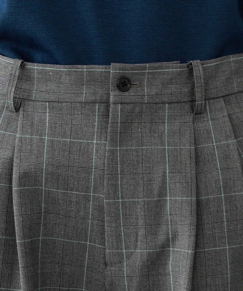 STUDIOUS（ステュディオス）の「【STUDIOUS】TRグレンチェックワイドスラック（スラックス・メンズ・グレー/ブラウン・1/2/3）」の10枚目の写真