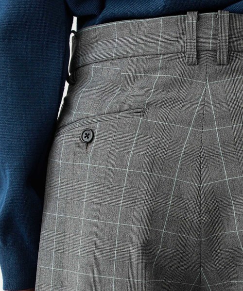 STUDIOUS（ステュディオス）の「【STUDIOUS】TRグレンチェックワイドスラック（スラックス・メンズ・グレー/ブラウン・1/2/3）」の9枚目の写真