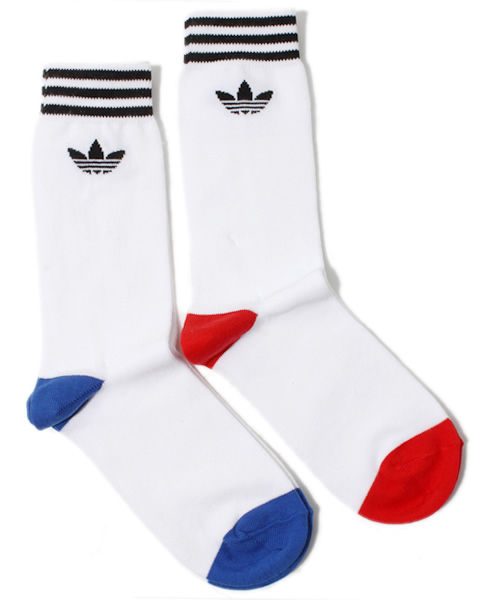 adidas Originals(アディダスオリジナルス)の「アディダス 2足セット クルーソックス TH CR SO 2P(ソックス/靴下・メンズ・ホワイト・24cm/27cm)」の1枚目の写真