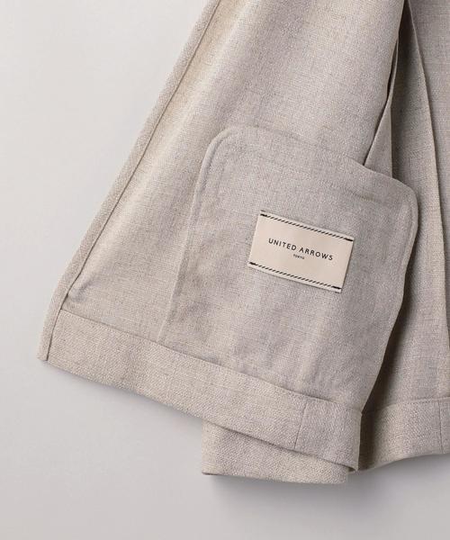 UNITED ARROWS リネン パイピング Vノーカラー ジャケット 36 UNITED ARROWS（ユナイテッドアローズ）の「UBCB TA/P
