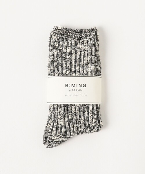B:MING by BEAMS（ビーミングバイビームス）の「スラブ リブ ソックス（ソックス/靴下・レディース・グレー/ブラック/ベージュ・ONE SIZE）」の9枚目の写真