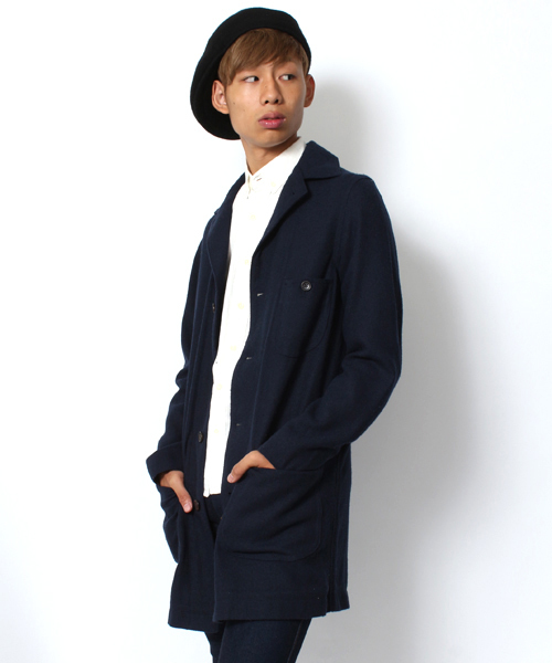 WEGO(ウィゴー)の「WEGO/ショップコート(ステンカラーコート・メンズ・グレー/ネイビー・MEDIUM/LARGE)」の12枚目の写真