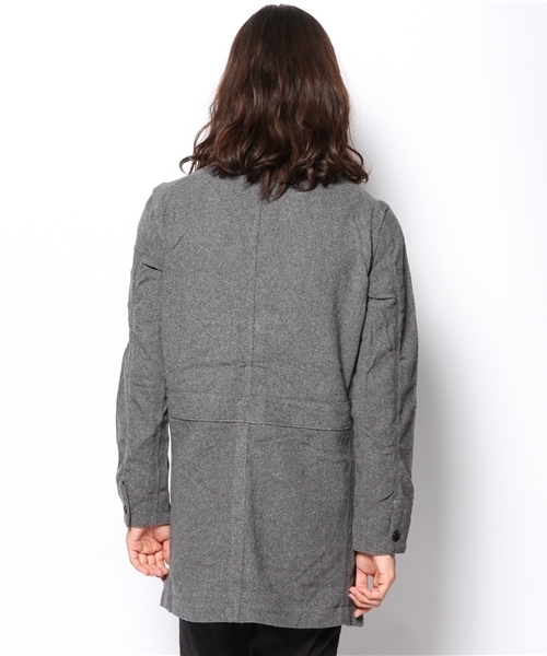 WEGO(ウィゴー)の「WEGO/ショップコート(ステンカラーコート・メンズ・グレー/ネイビー・MEDIUM/LARGE)」の5枚目の写真