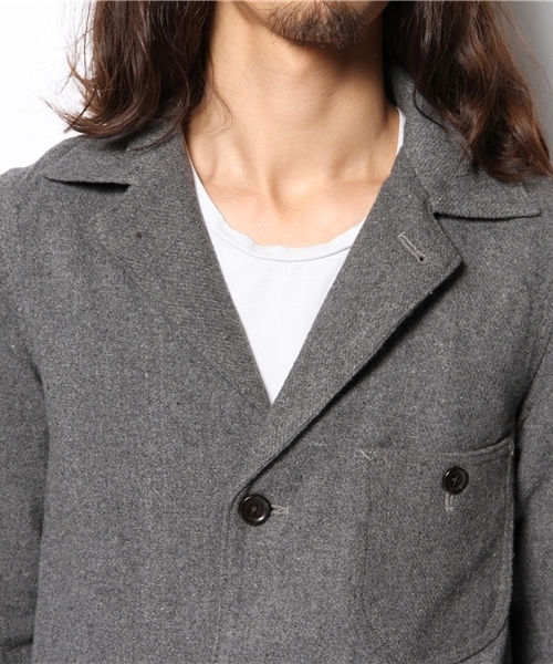 WEGO(ウィゴー)の「WEGO/ショップコート(ステンカラーコート・メンズ・グレー/ネイビー・MEDIUM/LARGE)」の7枚目の写真