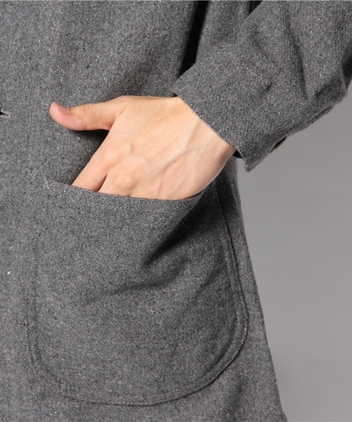 WEGO(ウィゴー)の「WEGO/ショップコート(ステンカラーコート・メンズ・グレー/ネイビー・MEDIUM/LARGE)」の8枚目の写真