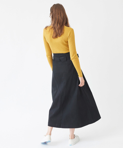 titivate（ティティベイト）の「ｳｴｽﾄﾍﾞﾙﾄ付ﾏｷｼｽｶｰﾄ（スカート・レディース・ブラック/ベージュ/カーキ/オレンジ・S/M/L）」の9枚目の写真