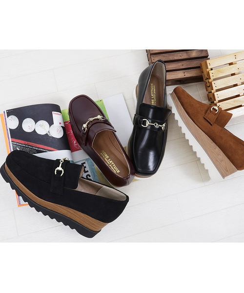 KOBE LETTUCE（コウベレタス）の「プラットフォームローファー＊レディース/厚底/シューズ/靴[I1617]神戸レタス（ローファー・レディース・ワイン/ブラック/キャメル/ブラック系その他・L/LL/M/S）」の21枚目の写真