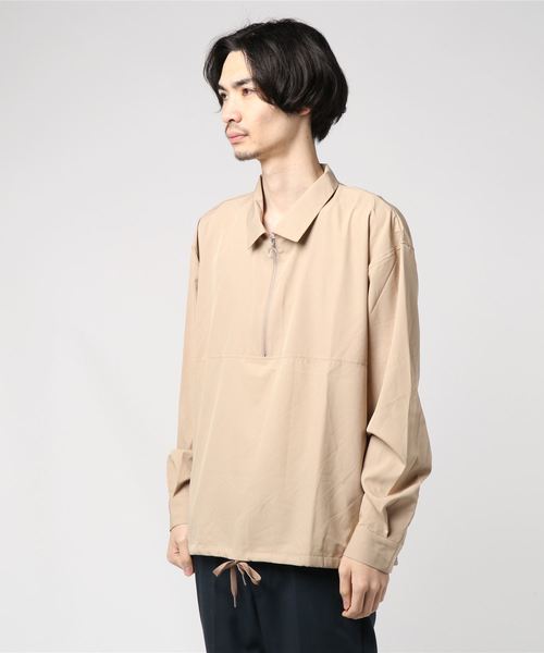 VIBGYOR(ヴィブジョー)の「VIBGYOR Select/ ハーフZIP L/Sシャツ(シャツ/ブラウス・メンズ・ブラック/ベージュ/テラコッタ・MEDIUM/LARGE)」の6枚目の写真