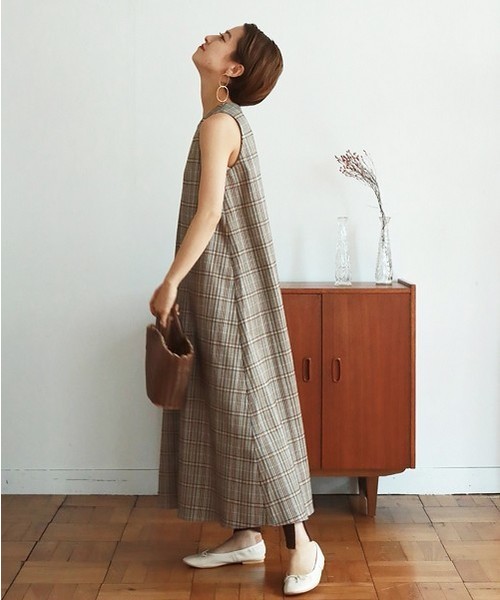 TODAYFUL（トゥデイフル）の「チェックフレアドレス（ワンピース