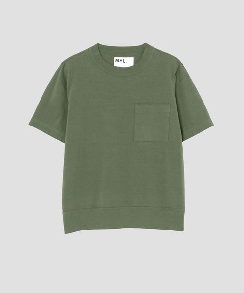 MHL.（エムエイチエル）の「GARMENT DYE DRY JERSEY（Tシャツ/カットソー・メンズ・ブラック/チャコール/オフホワイト・MEDIUM/LARGE）」の3枚目の写真