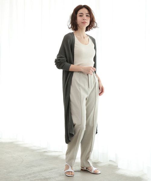 SALON adam et rope'(サロン アダム エ ロペ)の「LINEN/COTTON片畦カーディガン(カーディガン/ボレロ・レディース・グレー/ベージュ・FREE)」の13枚目の写真