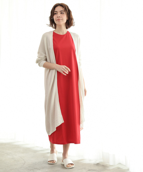 SALON adam et rope'(サロン アダム エ ロペ)の「LINEN/COTTON片畦カーディガン(カーディガン/ボレロ・レディース・グレー/ベージュ・FREE)」の12枚目の写真