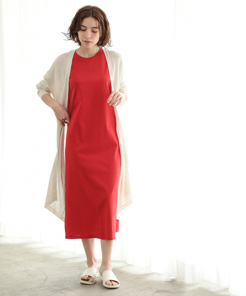 SALON adam et rope'(サロン アダム エ ロペ)の「LINEN/COTTON片畦カーディガン(カーディガン/ボレロ・レディース・グレー/ベージュ・FREE)」の10枚目の写真