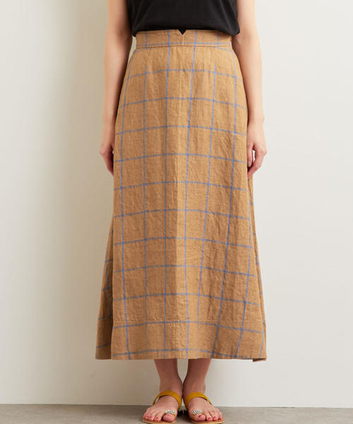 green label relaxing(グリーンレーベルリラクシング)の「CFC L Iフレア マキシ スカート(スカート・レディース・ベージュ/ブラウン・36/38)」の4枚目の写真