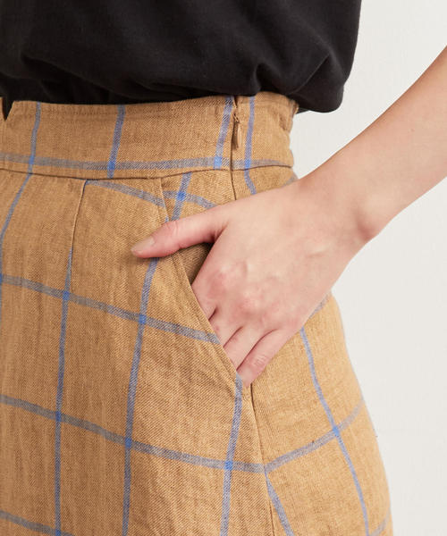 green label relaxing(グリーンレーベルリラクシング)の「CFC L Iフレア マキシ スカート(スカート・レディース・ベージュ/ブラウン・36/38)」の8枚目の写真