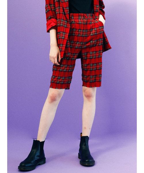 jouetie（ジュエティ）の「カットオフハーフパンツ（その他パンツ・レディース・レッド/オレンジ/グリーン・MEDIUM）」の3枚目の写真