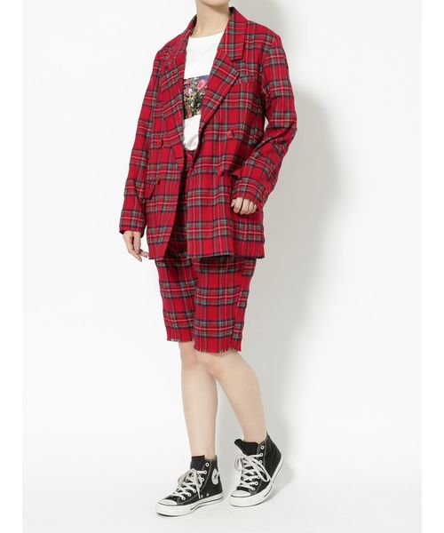 jouetie（ジュエティ）の「カットオフハーフパンツ（その他パンツ・レディース・レッド/オレンジ/グリーン・MEDIUM）」の4枚目の写真