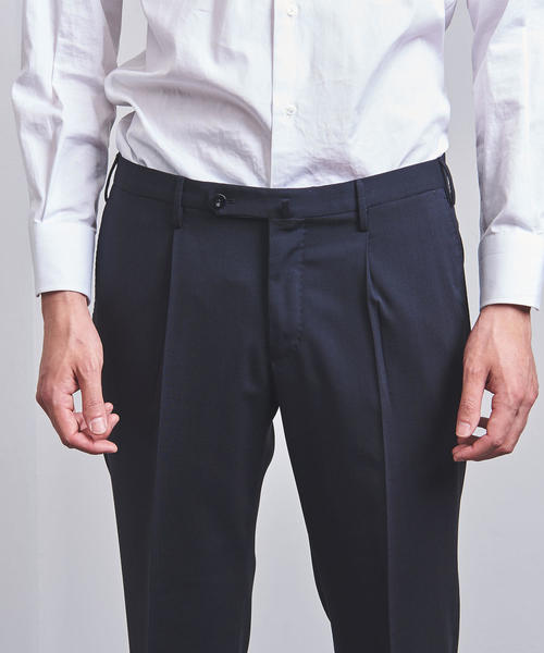 INCOTEX（インコテックス）の「＜INCOTEX（インコテックス）＞ ソリッド 1プリーツ パンツ　1NT024-90193（スラックス・メンズ・ネイビー/ブラウン・52/54/46/50/44/42/48）」の9枚目の写真