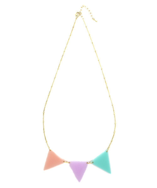 WEGO（ウィゴー）の「WEGO/三角プラネックレス（ネックレス・レディース・ホワイト/ブラック/その他1・FREE）」の3枚目の写真