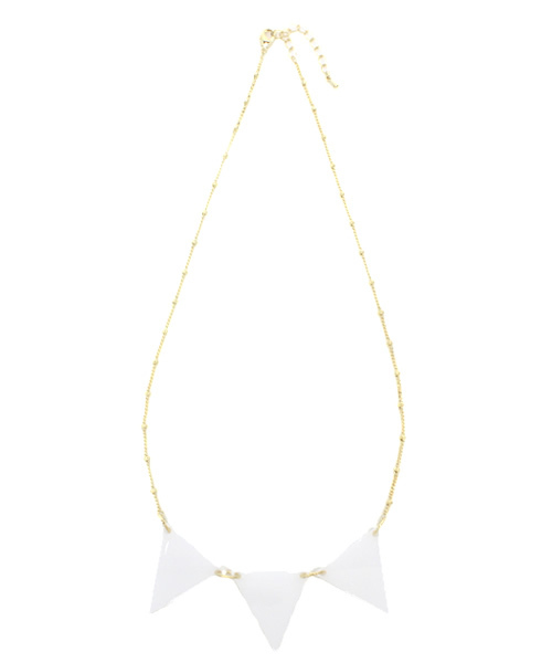 WEGO（ウィゴー）の「WEGO/三角プラネックレス（ネックレス・レディース・ホワイト/ブラック/その他1・FREE）」の7枚目の写真