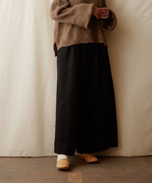 IKKUNA(イクナ)の「wide legged pants/ワイドレッグドパンツ(その他パンツ・レディース・ブラック/ブラウン系その他・1)」の1枚目の写真