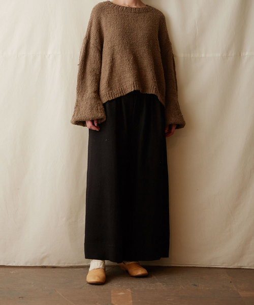 IKKUNA(イクナ)の「wide legged pants/ワイドレッグドパンツ(その他パンツ・レディース・ブラック/ブラウン系その他・1)」の3枚目の写真