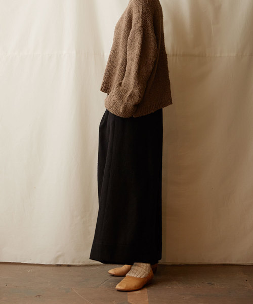 IKKUNA(イクナ)の「wide legged pants/ワイドレッグドパンツ(その他パンツ・レディース・ブラック/ブラウン系その他・1)」の4枚目の写真