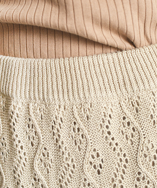 PairPair（ペアペア）の「【リンクコーデ専門ブランド/ペアペア】透かし編みニットスカート(レディース)（スカート・レディース・アイボリー/ライトベージュ・FREE）」の16枚目の写真