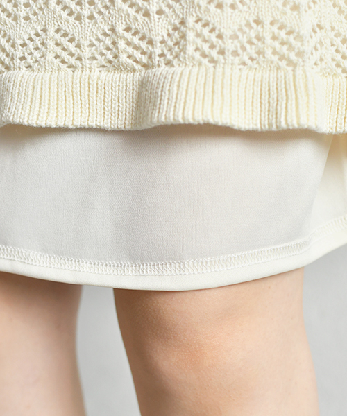 PairPair（ペアペア）の「【リンクコーデ専門ブランド/ペアペア】透かし編みニットスカート(レディース)（スカート・レディース・アイボリー/ライトベージュ・FREE）」の19枚目の写真