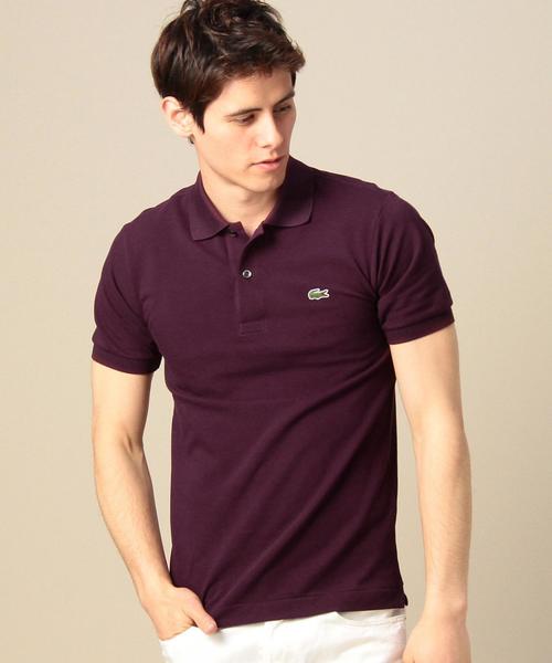 LACOSTE（ラコステ）の「＜LACOSTE（ラコステ）＞ BASIC POLOSHIRTS/ポロシャツ ¨（ポロシャツ・メンズ・ホワイト/パープル/ネイビー/ワインレッド/ケリー/ブラック/ダークブラウン/ピンク/レッド/ライム・1/3/4/2/5）」の3枚目の写真