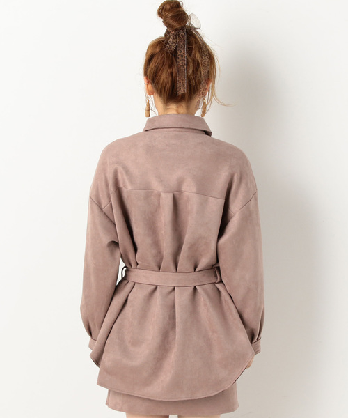 archives（アルシーヴ）の「【SETUPにも】ベルト付きシャツジャケット（テーラードジャケット・レディース・ブラック/ベージュ/ピンクベージュ・MEDIUM）」の11枚目の写真