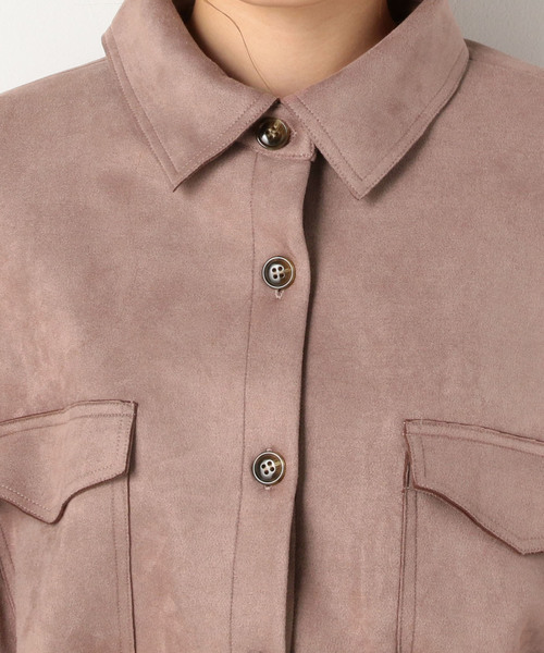 archives（アルシーヴ）の「【SETUPにも】ベルト付きシャツジャケット（テーラードジャケット・レディース・ブラック/ベージュ/ピンクベージュ・MEDIUM）」の12枚目の写真